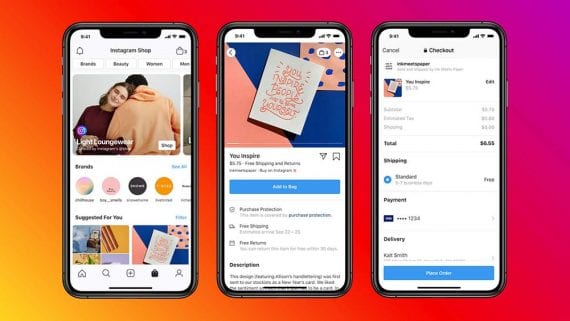 Facebook and Instagram Shops will give small businesses a new ecommerce channel. <em>Source: Facebook.</em>