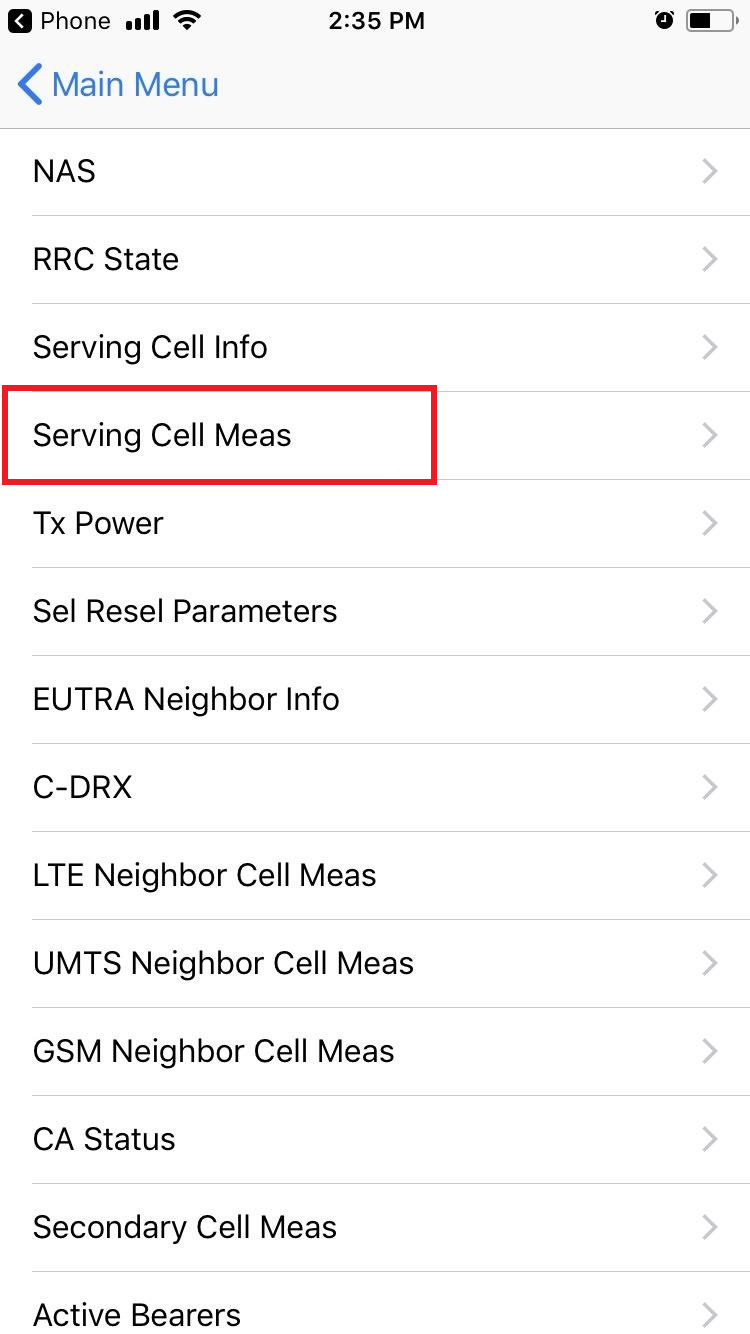 Check Phone Network Signal Quality on iPhone