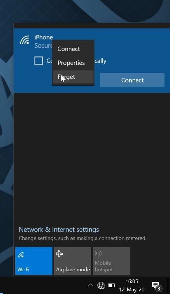 cannot connect to iphone hotspot in Windows 10 pic11