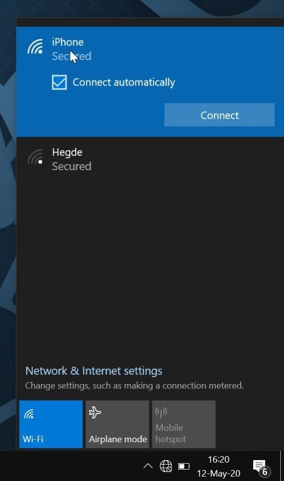 cannot connect to iphone hotspot in Windows 10 pic12