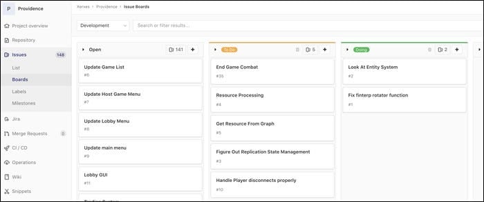 Primary organizational tool used by Gitlab issue: Kanban boards.