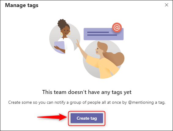 The "Create tag" button.