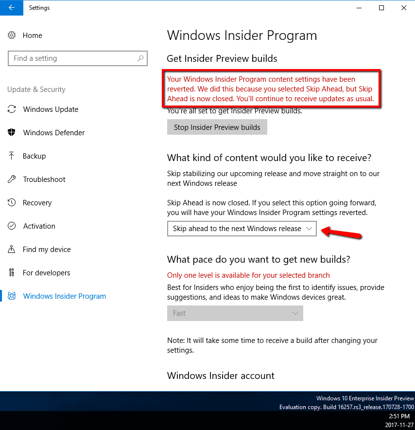 How To Bypass Skip Ahead is now closed Windows Insider Program