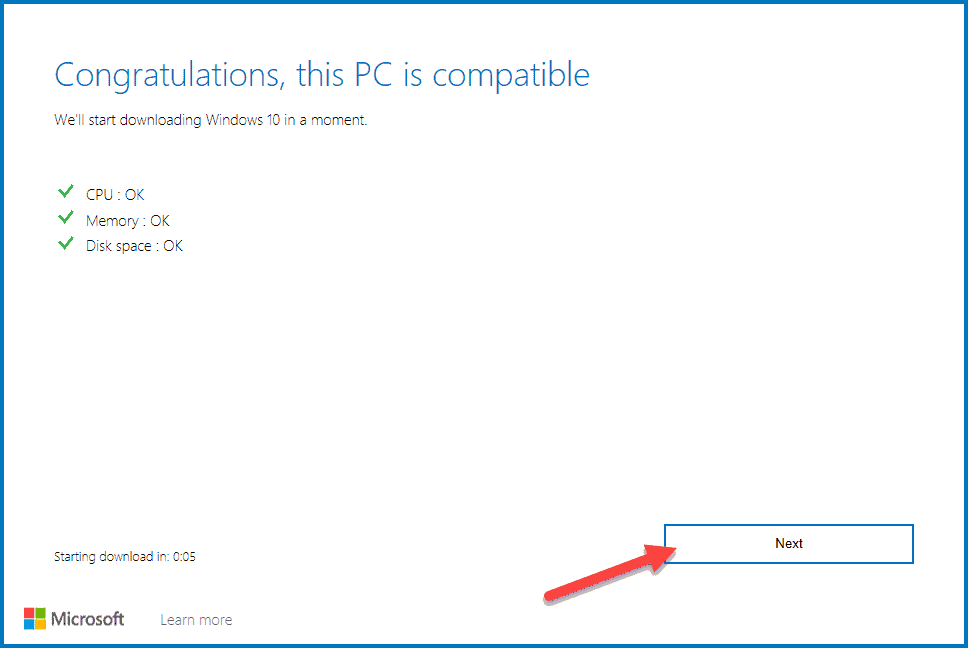 Compatibility Check by Update Assistant before installing latest updates