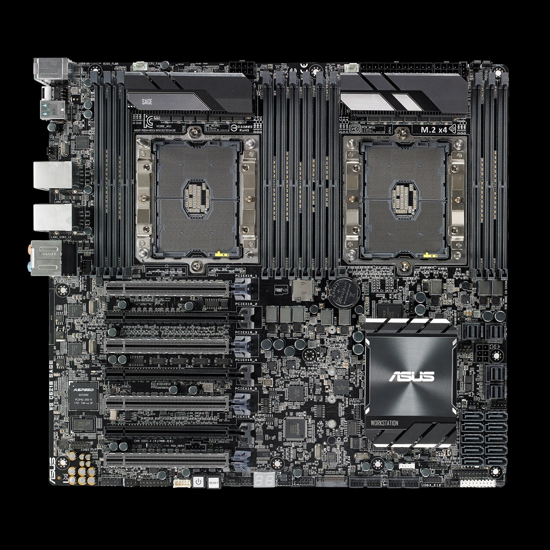 Dual Xeon Scalable Overclocking: ASUS WS C621E 'Sage' Workstation Motherboard Announced