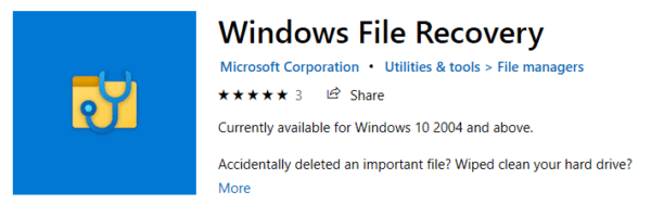 Recover Deleted Files with Windows File Recovery Tool