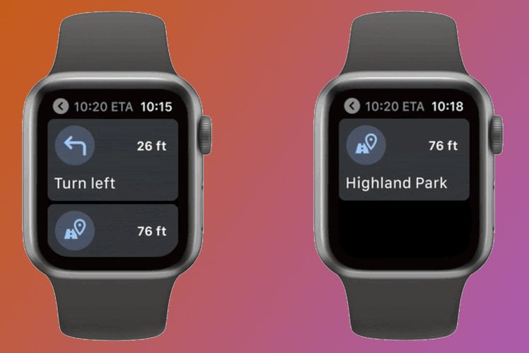 Google Maps returns to the Apple Watch