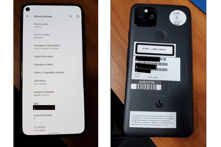 Google Pixel 5 appears in real life images