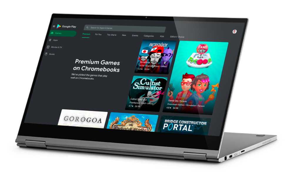 Google adds a Premium gaming section on the Play Store for Chromebooks