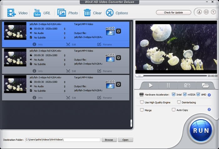 WinX HD Video Converter Deluxe Software