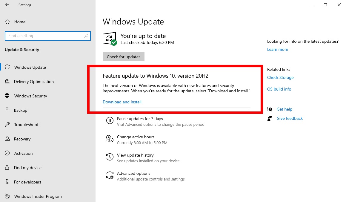 Windows 10 October 2020 Update is so tiny that it’ll download instantly