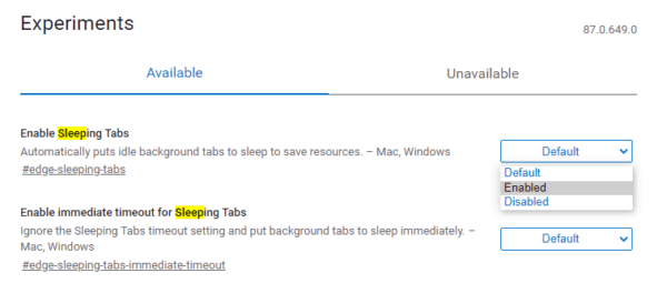 Sleeping Tabs Coming to Microsoft Edge and How To Test it Now
