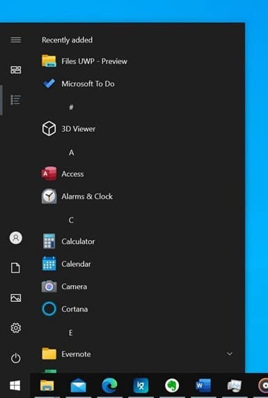 show only tiles on the Start menu in Windows 10 pic5