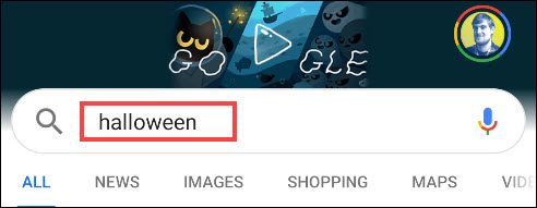 search for halloween on google