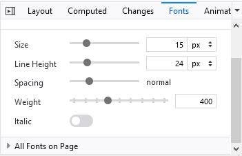 How to identify fonts on any webpage using Firefox developer tools - Fonts tab