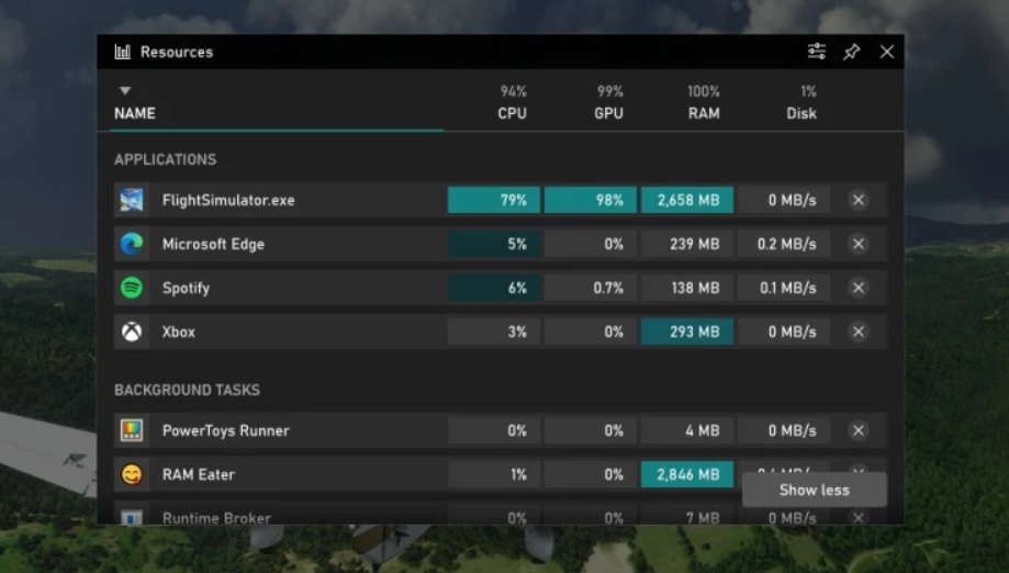 Windows 10 makes it easy to free up system resources for gaming