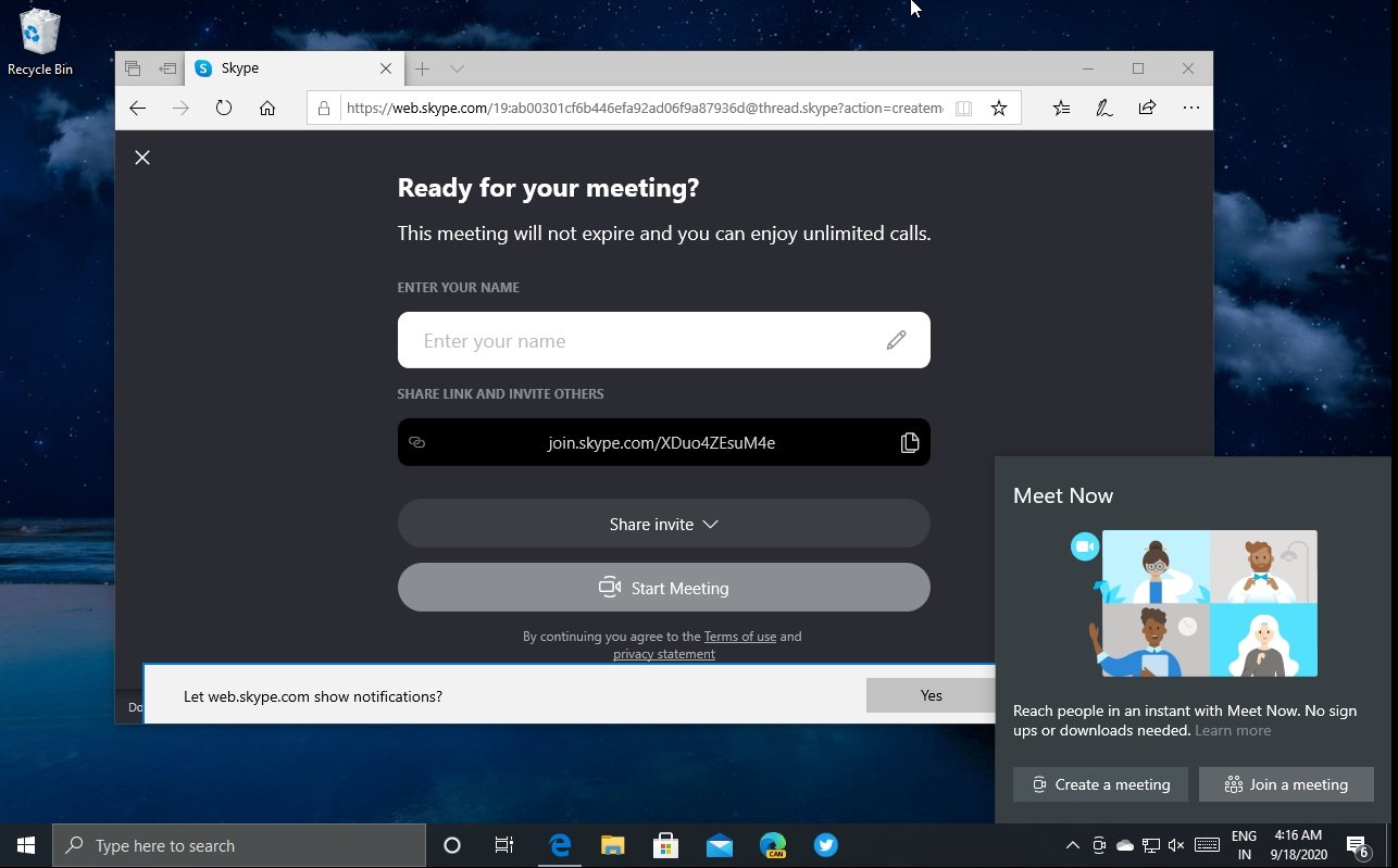 Microsoft Edge to get Meet Now video call button on the new tab page
