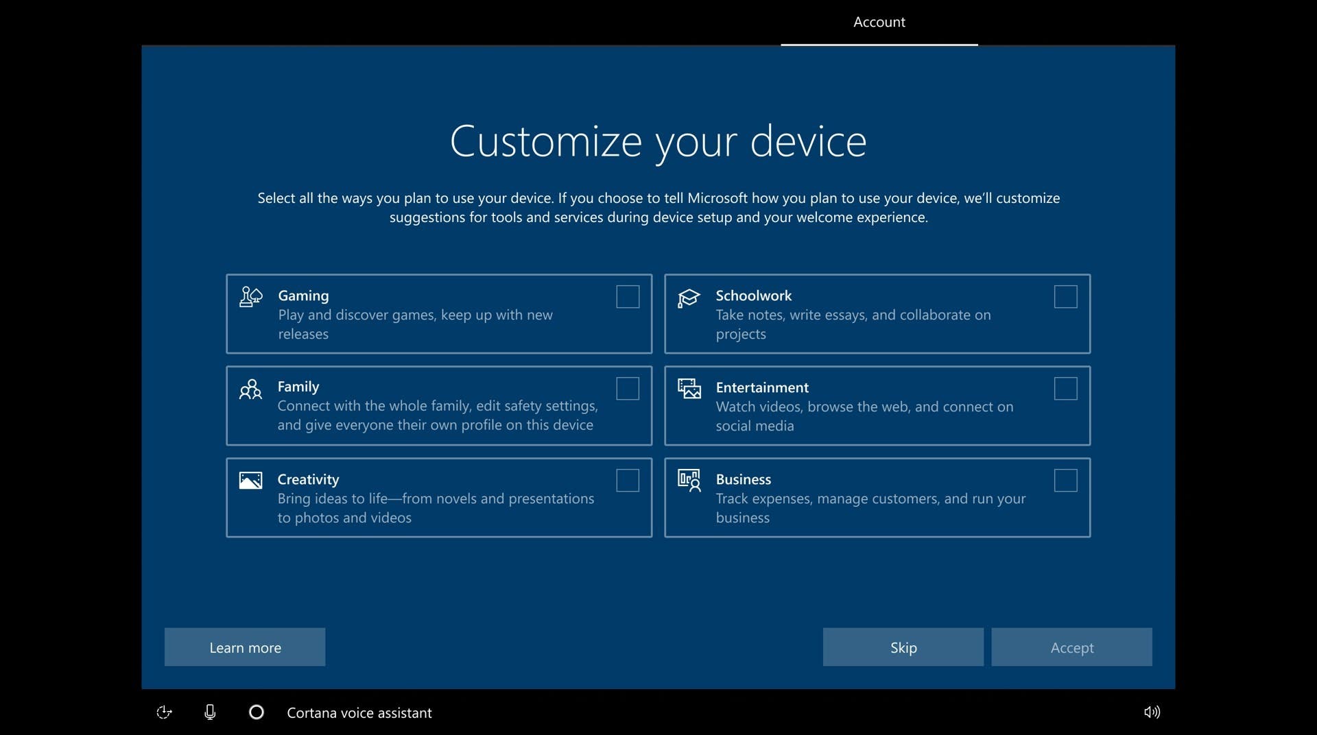 Microsoft is testing a new Windows 10 device setup feature