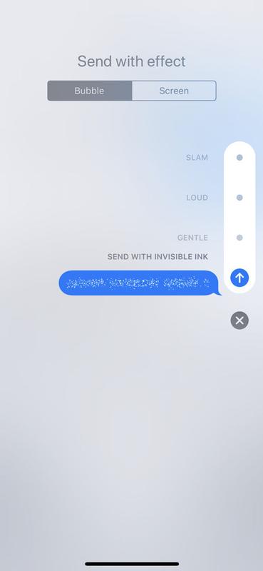 How to send a text on iPhone: Invisible Ink
