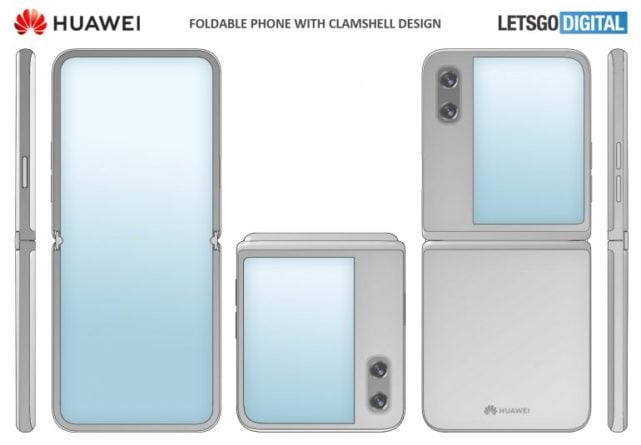 Huawei could be working on a foldable phone with clamshell design