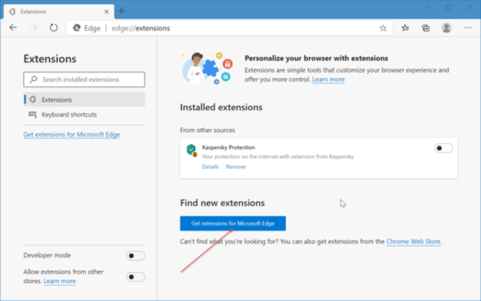 install and uninstall themes in Microsoft Edge in Windows 10 pic1
