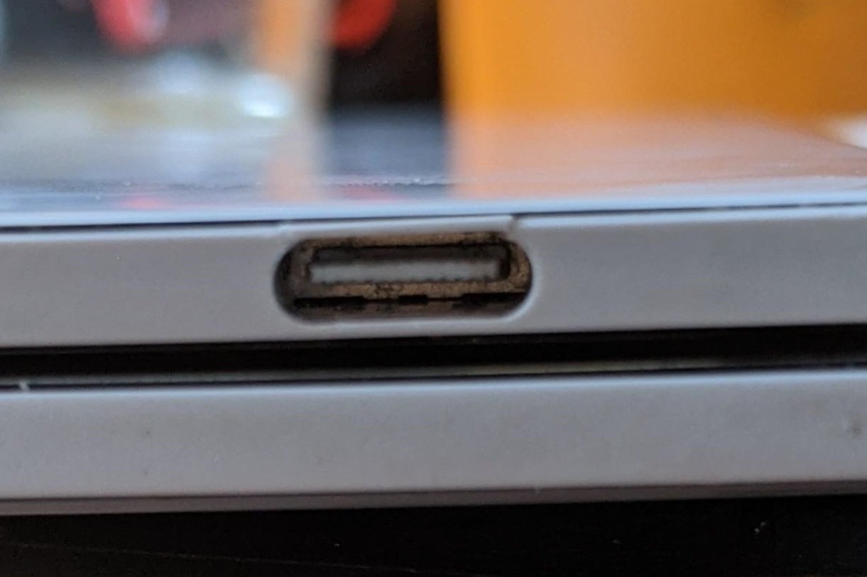The Surface Duo plastic frame is cracking