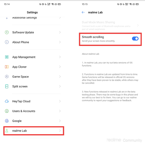 How to Enable Smooth Scrolling on Realme Smartphones