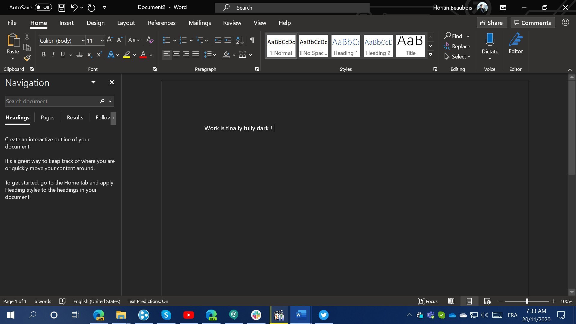 Microsoft Word desktop will soon get full Dark Theme support
