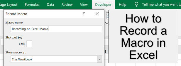 How to Record a Macro in Excel
