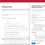 Microsoft 365 message center and details of a notification