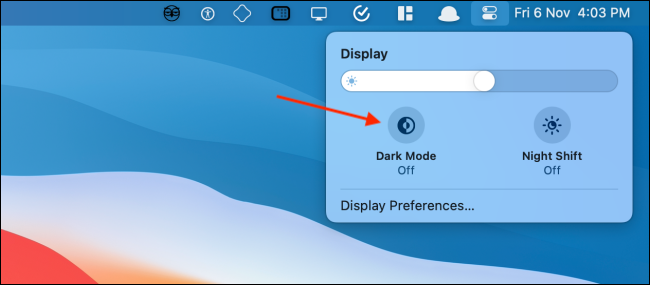Click Dark Mode to Enable the Feature