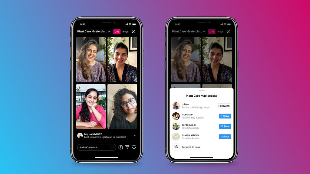Instagram Live Rooms allows creators to add 3 users to a Live session