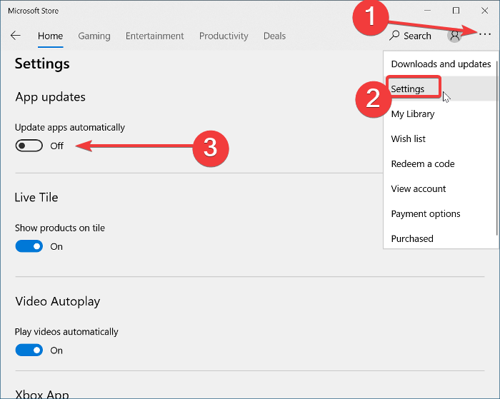 Disable Automatic Updates for Microsoft Store apps