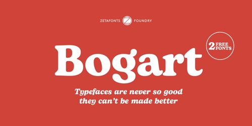 Screenshot of the Bogart font
