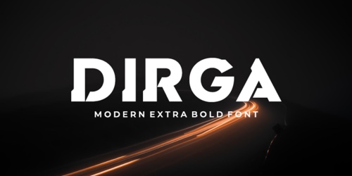 Screenshot of the Dirga font