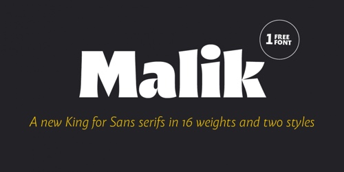 Screenshot of the Malik font