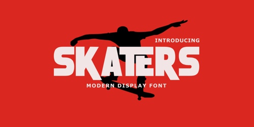 Screenshot of the Skaters font