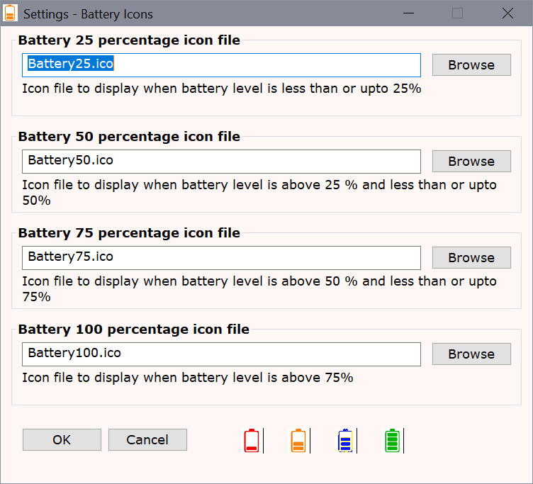 battery icons windows
