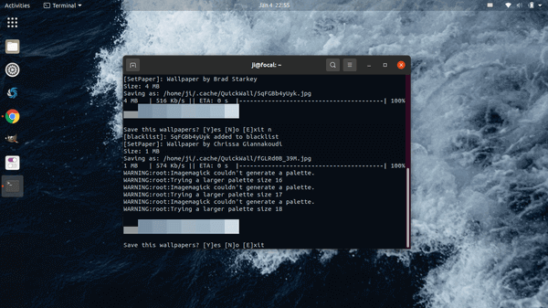 QuickWall – Command Line Tool Setting Wallpapers from Unsplash