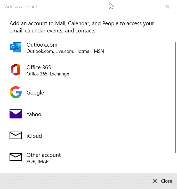 rearrange email accounts in Windows 10 Mail app pic8