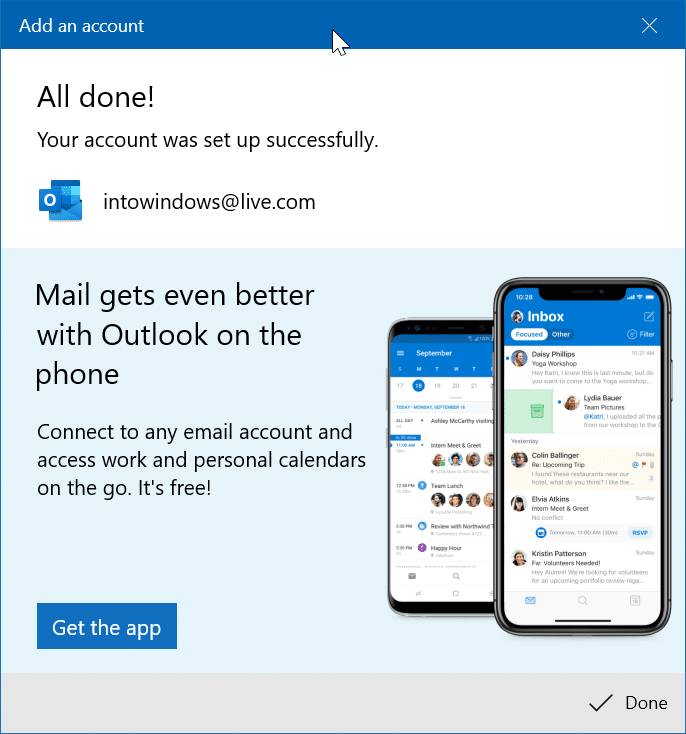 rearrange email accounts in Windows 10 Mail app pic9