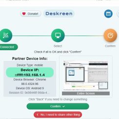 Share your computer’s screen to your Android or iOS device over WiFi using Deskreen