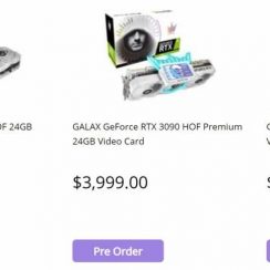 Nearly 3000€ for a GALAX RTX 3090 HOF?