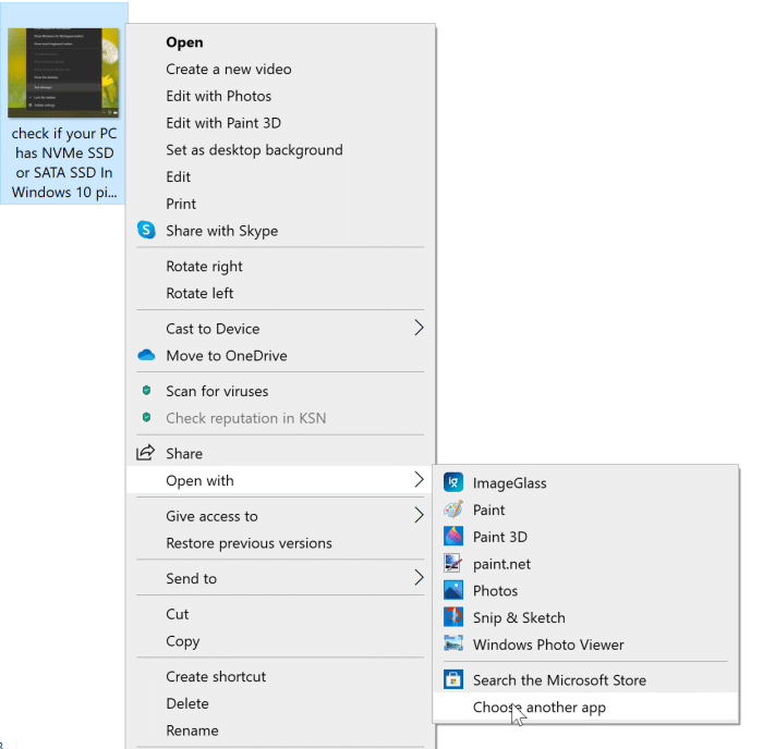 preview option missing from Windows 10 context menu pic5