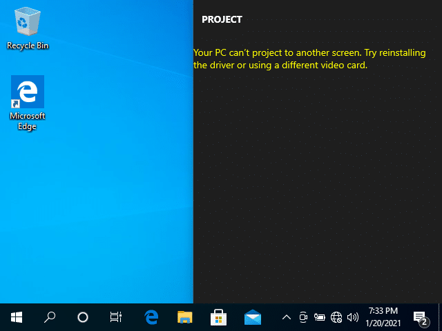 Fix: Your PC Can’t Project To Another Screen