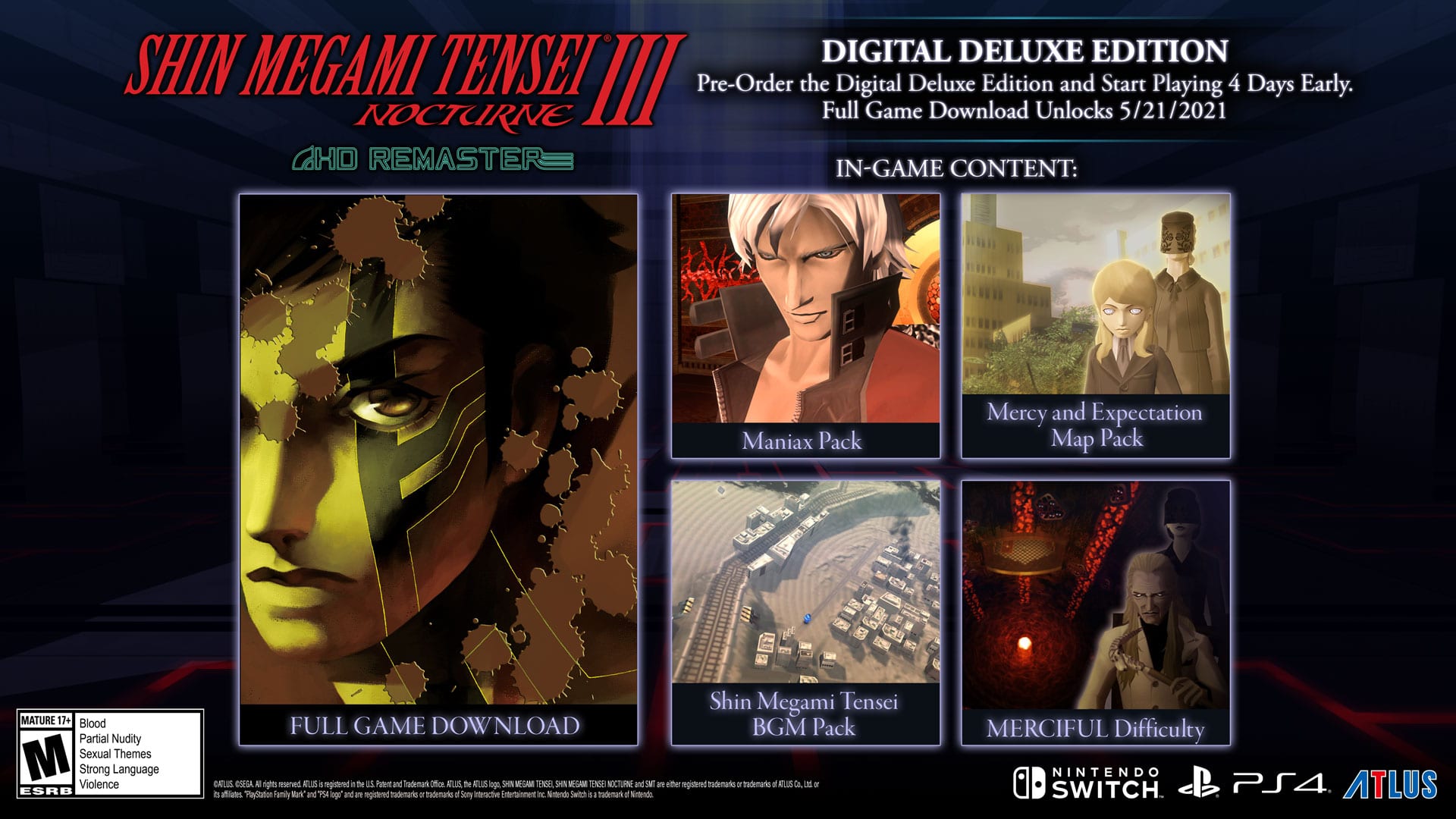 Shin Megami Tensei III Nocturne HD Remaster Reveals Western Release Date & Digital Deluxe Edition