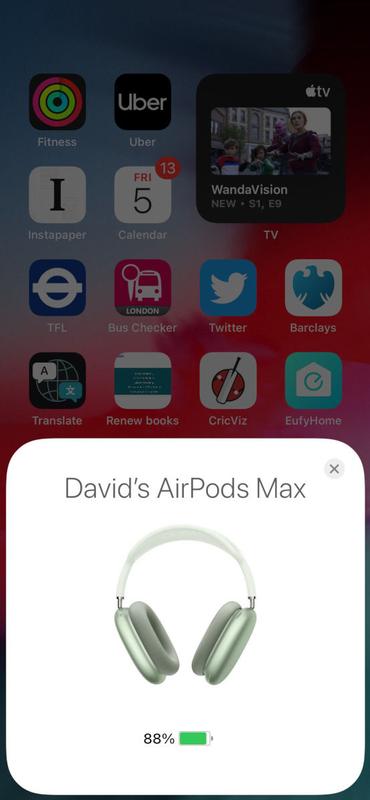 How to check AirPods Max battery level