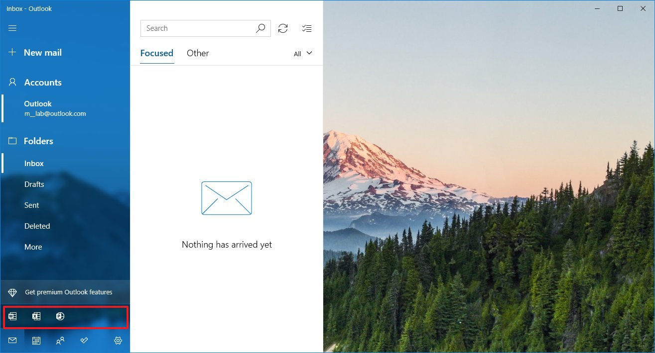 Windows 10 Mail app now promotes Office on the Web