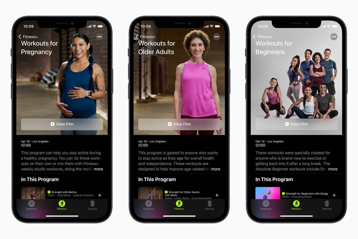 Apple Fitness Plus adds new workouts designed specifically for pregnant, beginner, and older users