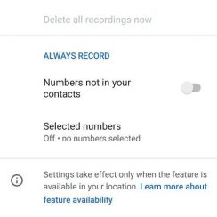 Google Phone app now lets you always record calls from numbers not in your contacts